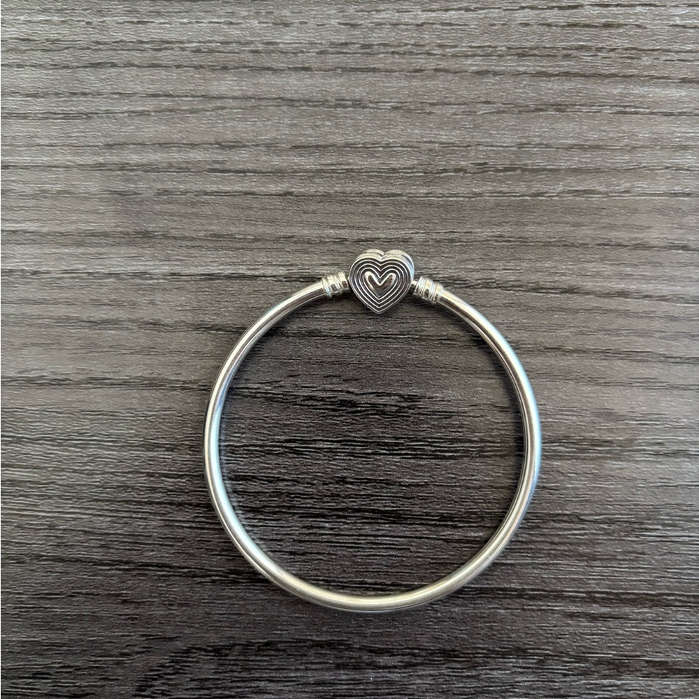 Pandora Silver Heart Bangle Bracelet